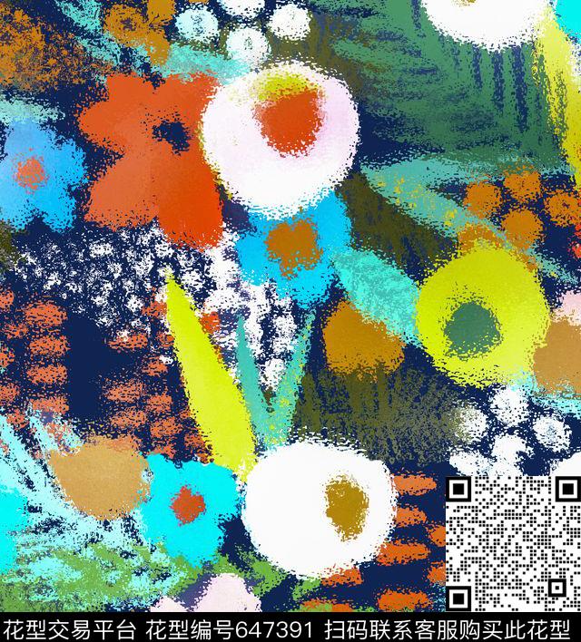 0610热带.jpg - 647391 - 花卉 滤镜 平面花 - 数码印花花型 － 泳装花型设计 － 瓦栏