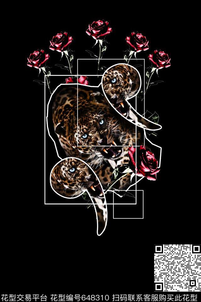 16061106副本.jpg - 648310 - 抽象 花卉 几何线条 - 数码印花花型 － 男装花型设计 － 瓦栏