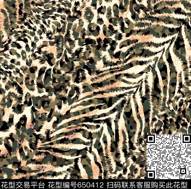 豹迷彩160616.jpg - 650412 - 沙发布 毛皮 男装 - 数码印花花型 － 男装花型设计 － 瓦栏