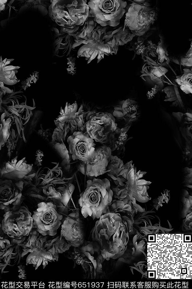FLZ-4-102.jpg - 651937 - 抽象 花卉 花瓣 - 数码印花花型 － 男装花型设计 － 瓦栏
