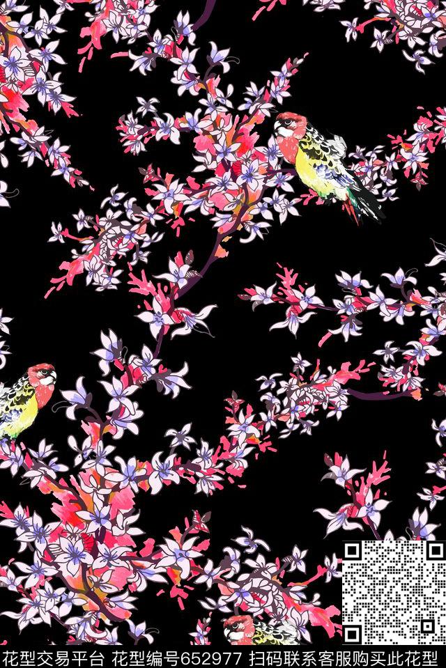 2016-2-147.jpg - 652977 - 中国风 花朵 花卉 - 传统印花花型 － 女装花型设计 － 瓦栏