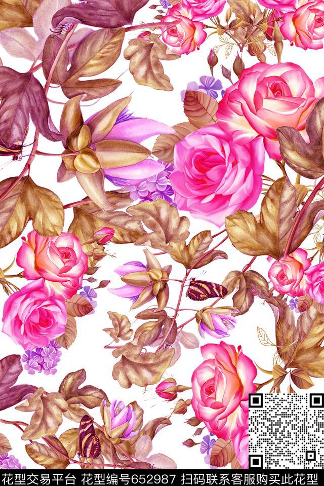 10-2.jpg - 652987 - 花卉 叶子 - 数码印花花型 － 女装花型设计 － 瓦栏