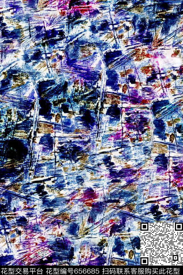 2016-2-158.jpg - 656685 - 男士秋冬衬衫 抽象肌理、牛仔布纹 - 数码印花花型 － 女装花型设计 － 瓦栏