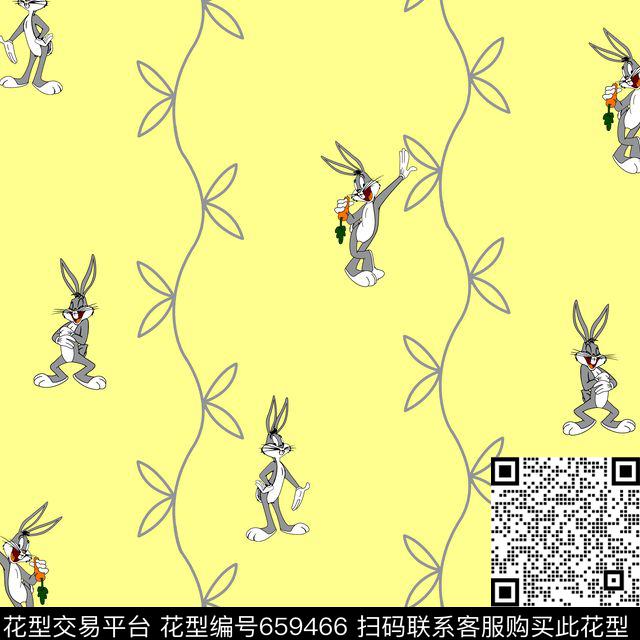 16062201c.jpg - 659466 - 兔子 动物 卡通兔子 - 传统印花花型 － 童装花型设计 － 瓦栏