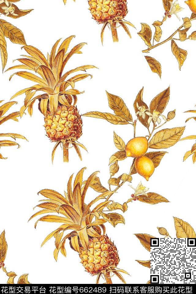 2016-2-165.jpg - 662489 - 多肉植物 热带植物棕榈叶 花卉 - 数码印花花型 － 女装花型设计 － 瓦栏