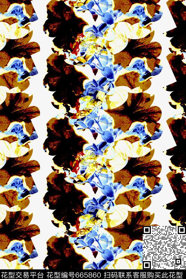 热带花卉1.jpg - 665860 - 时尚 热带花卉 男女服装 - 数码印花花型 － 女装花型设计 － 瓦栏