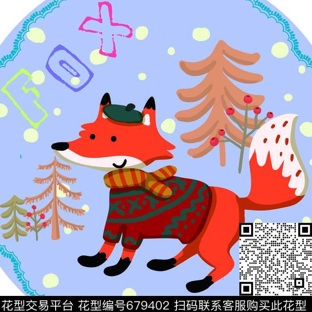 狐狸.jpg - 679402 - 动物 趣味 卡通 - 传统印花花型 － 其他花型设计 － 瓦栏