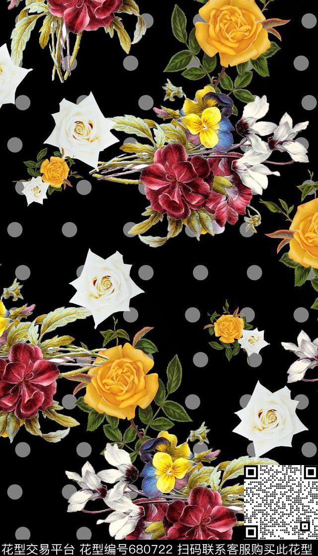 image.jpeg - 680722 - 花卉 波点 女装 - 数码印花花型 － 女装花型设计 － 瓦栏