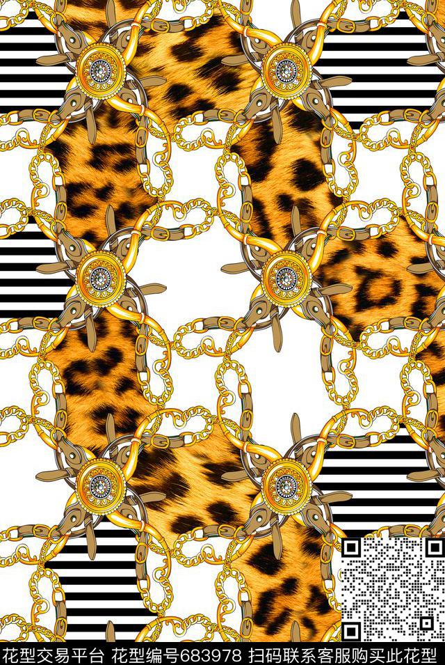 wal-160802-1-2.jpg - 683978 - 豹纹 动物纹 条纹 - 数码印花花型 － 女装花型设计 － 瓦栏