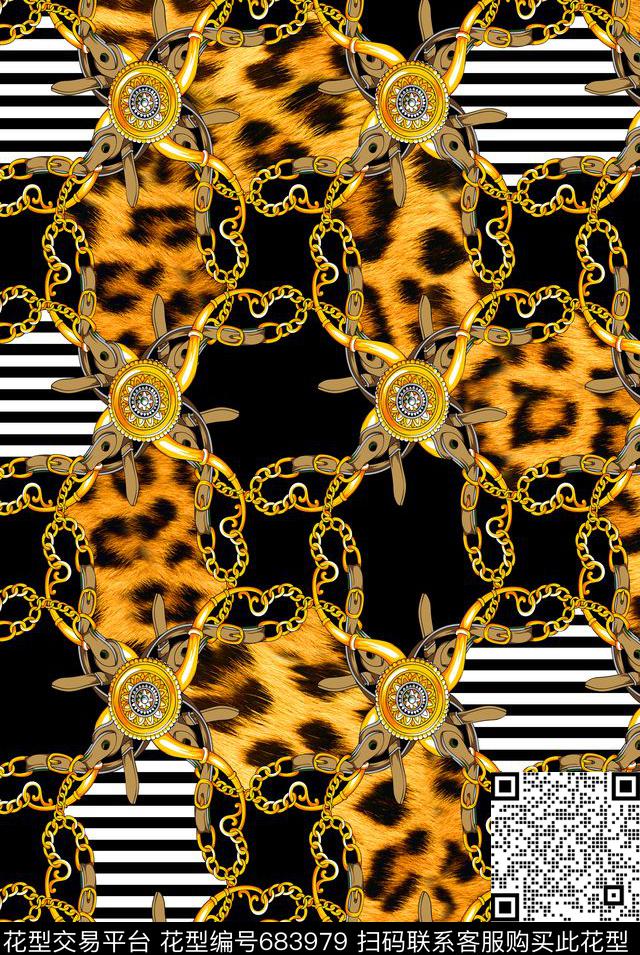 wal-160802-1-3.jpg - 683979 - 豹纹 动物纹 条纹 - 数码印花花型 － 女装花型设计 － 瓦栏