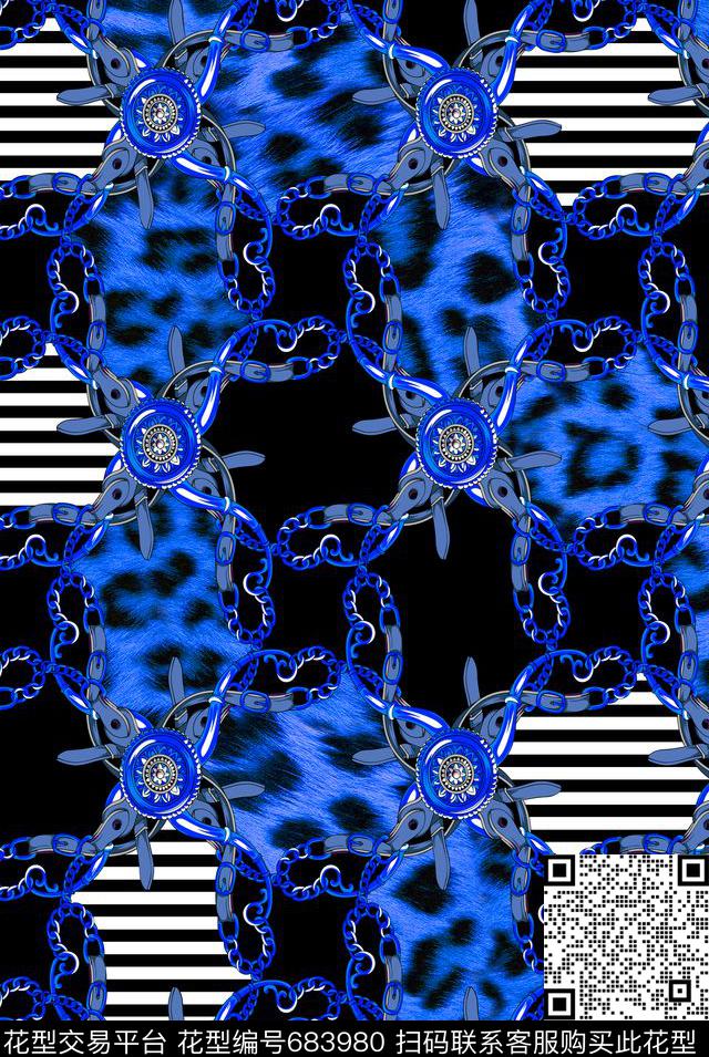 wal-160802-1-4.jpg - 683980 - 豹纹 动物纹 条纹 - 数码印花花型 － 女装花型设计 － 瓦栏