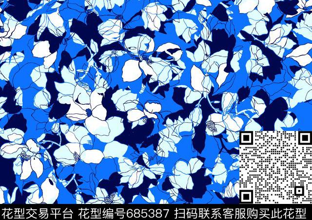 时尚抽象花卉色块20160806-Color 2.tif - 685387 - 花卉 时尚泳装 大牌风 - 传统印花花型 － 女装花型设计 － 瓦栏