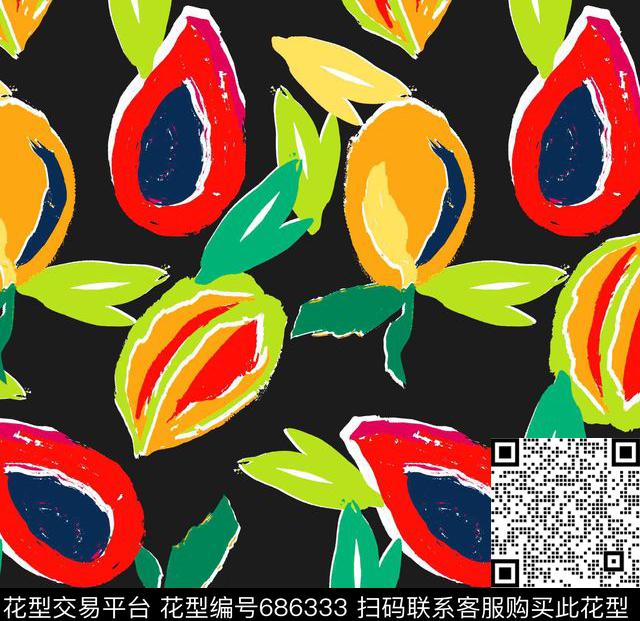 20160708.jpg - 686333 - 趣味 彩色水果 - 数码印花花型 － 其他花型设计 － 瓦栏