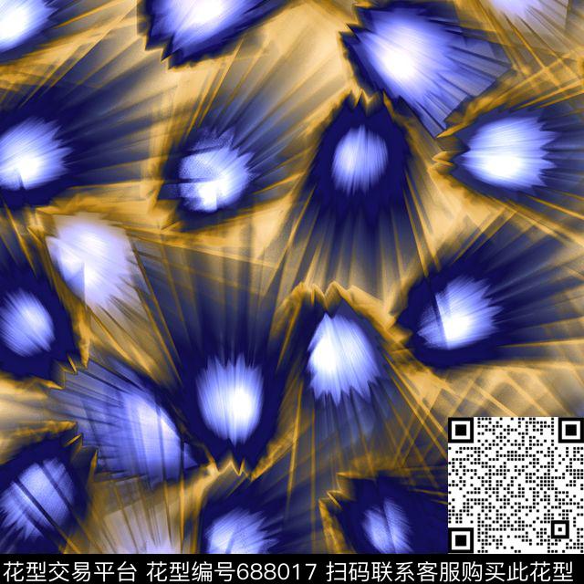 抽象纹理发射5.jpg - 688017 - 抽象 几何 纹理 - 数码印花花型 － 女装花型设计 － 瓦栏