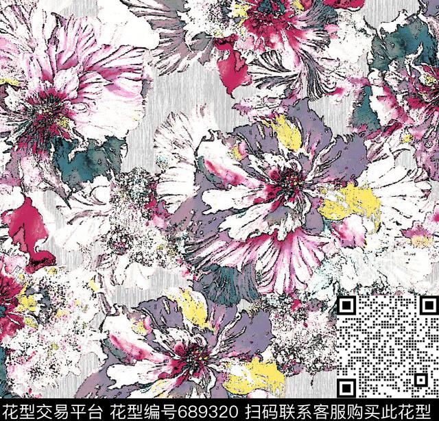 hs2.jpg - 689320 - 抽象花卉 大花 花朵 - 数码印花花型 － 沙发布花型设计 － 瓦栏