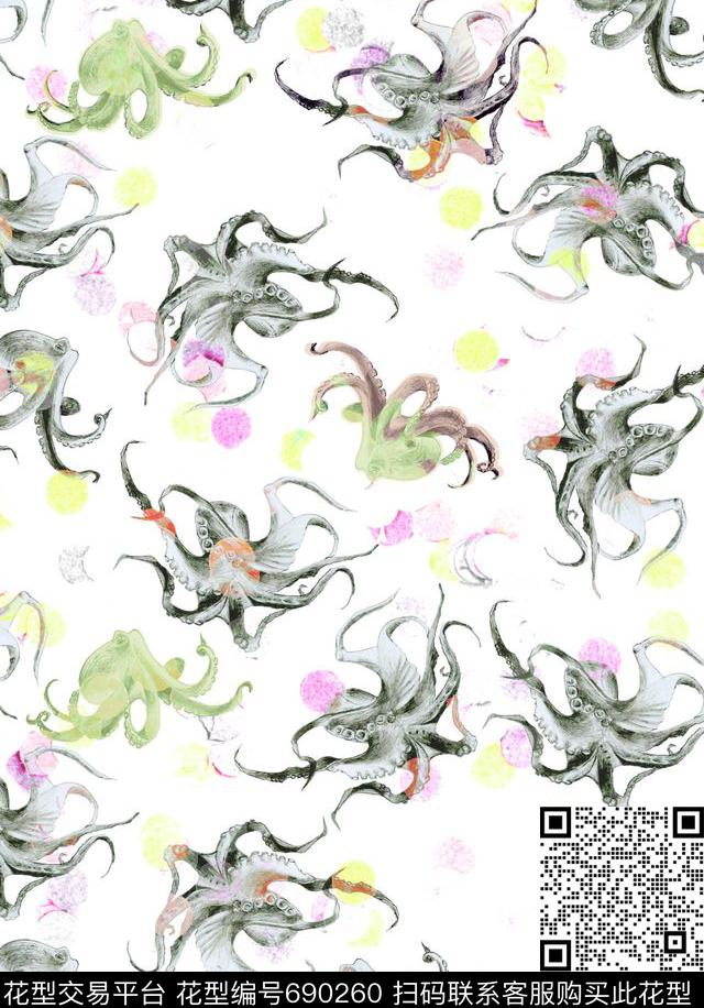 20160713 副本-01 副本.JPG - 690260 - 趣味 流行时尚 几何动物 - 数码印花花型 － 女装花型设计 － 瓦栏