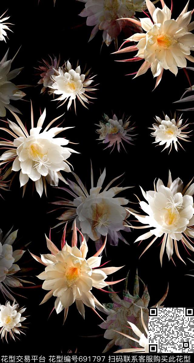 20160817.jpg - 691797 - 花朵 花卉 沙漠花卉 - 数码印花花型 － 女装花型设计 － 瓦栏