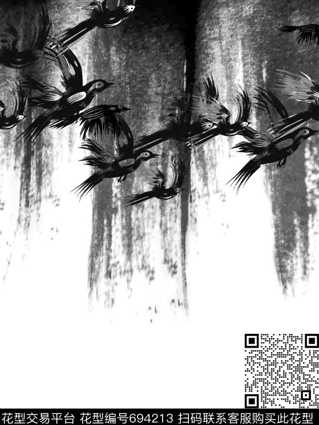 未标题-5.jpg - 694213 - 荒漠孤鸟 - 数码印花花型 － 男装花型设计 － 瓦栏