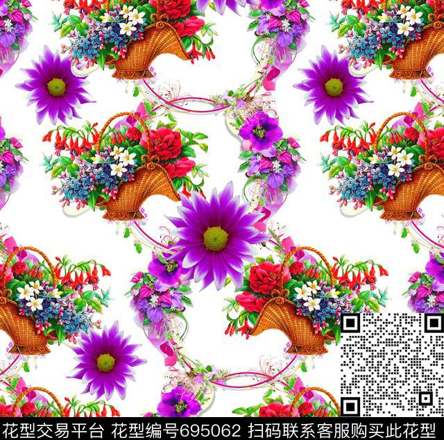 2015091201[3].jpg - 695062 - 花朵 花卉 花篮 - 数码印花花型 － 女装花型设计 － 瓦栏