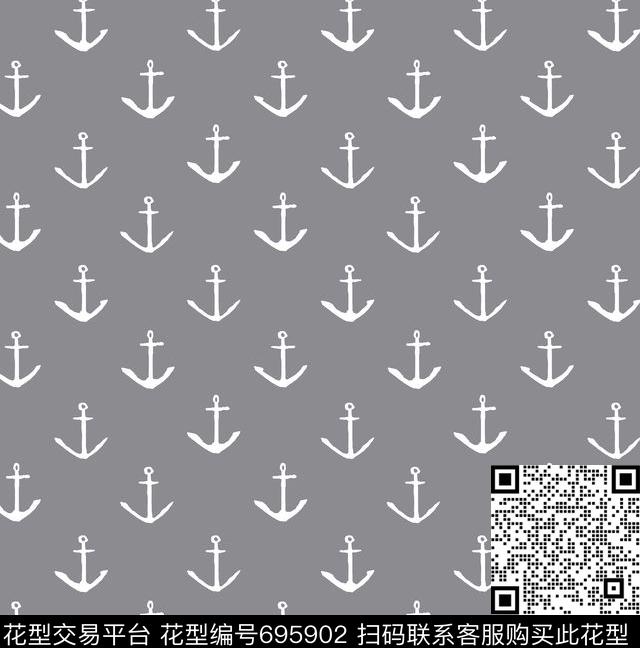 huitou-2.jpg - 695902 - 多色 休闲 船锚 - 数码印花花型 － 泳装花型设计 － 瓦栏