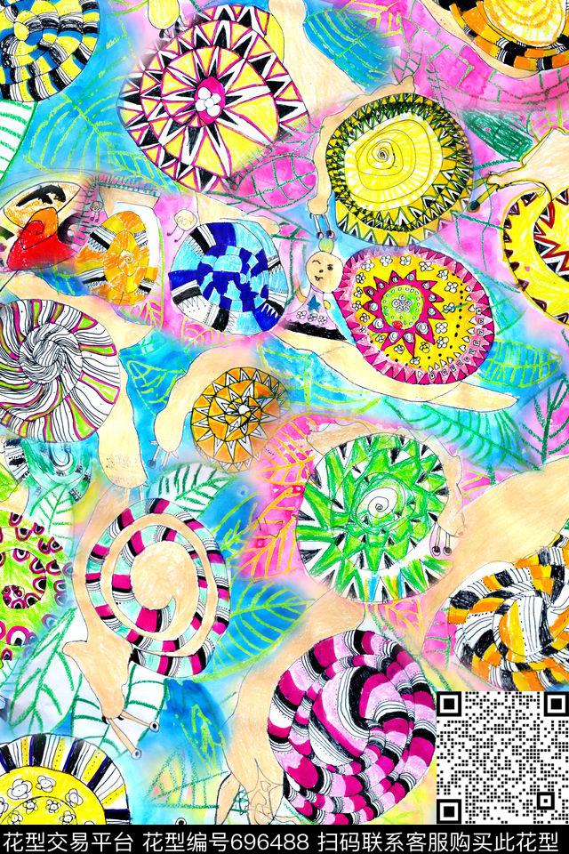 ML426副本.jpg - 696488 - 儿童画 趣味 蜗牛 - 数码印花花型 － 童装花型设计 － 瓦栏
