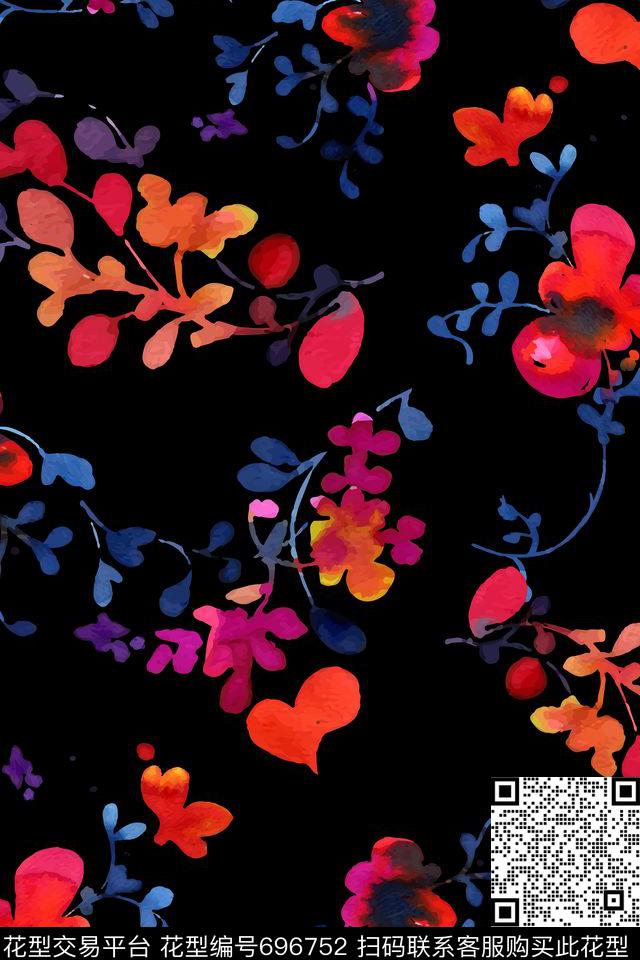 20160826#-02.jpg - 696752 - 手绘水彩 乱花 小碎花 - 数码印花花型 － 女装花型设计 － 瓦栏