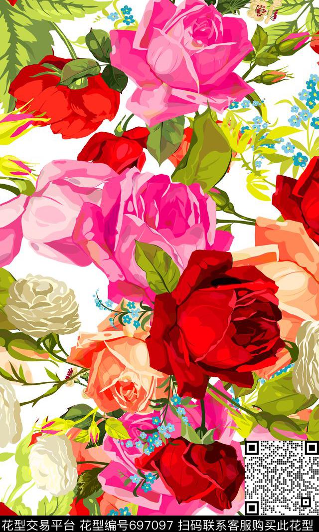 891731.2.jpg - 697097 - garden 2017 flowers - 数码印花花型 － 女装花型设计 － 瓦栏