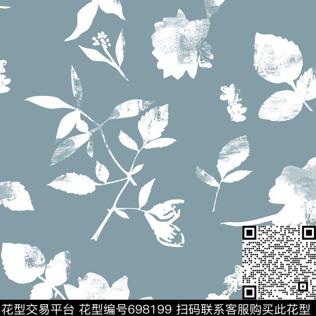 白色渐隐花-3.jpg - 698199 - 花卉 云纹 渐变 - 传统印花花型 － 窗帘花型设计 － 瓦栏