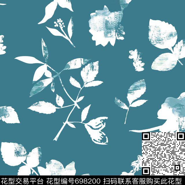 白色渐隐花-4.jpg - 698200 - 花卉 云纹 渐变 - 传统印花花型 － 窗帘花型设计 － 瓦栏