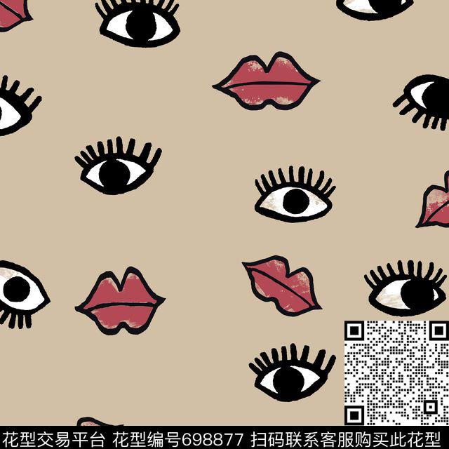 眼-3.jpg - 698877 - 嘴唇 眼睛 趣味 - 数码印花花型 － 女装花型设计 － 瓦栏