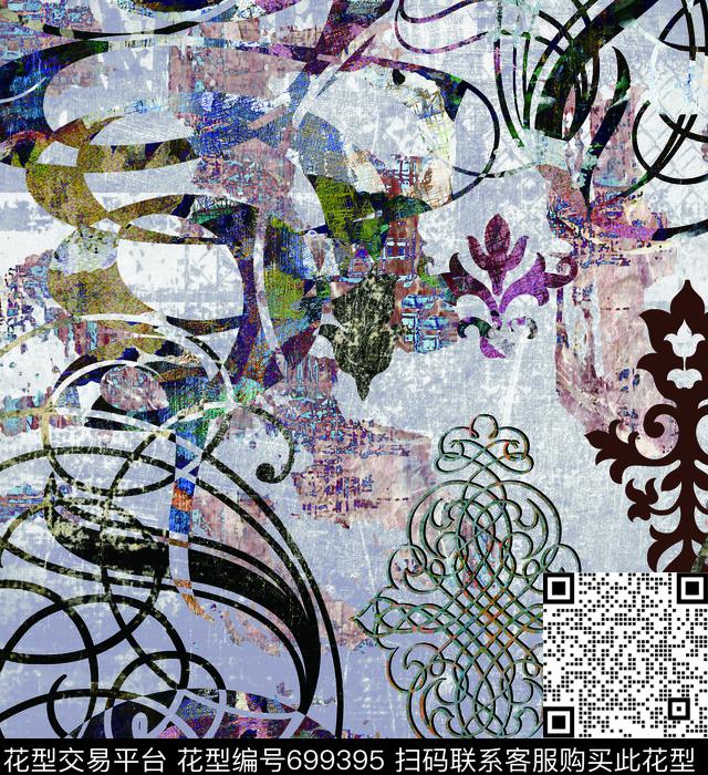 1225-78.jpg - 699395 - 英伦 欧式潮牌 大马士革 - 数码印花花型 － 男装花型设计 － 瓦栏