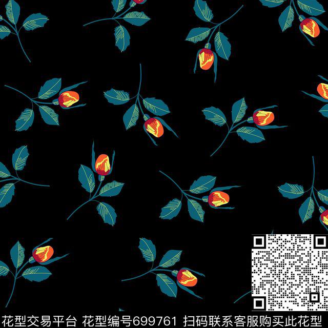 碎花3.jpg - 699761 - 花卉 女装 植物 - 传统印花花型 － 女装花型设计 － 瓦栏