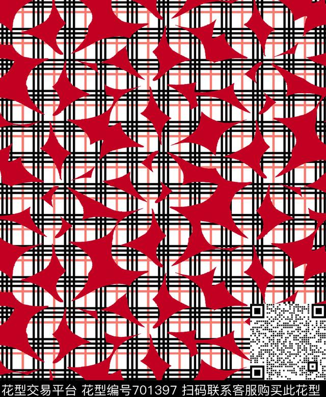 2016-9-7-2.jpg - 701397 - 格子 千鸟格 几何 - 传统印花花型 － 女装花型设计 － 瓦栏