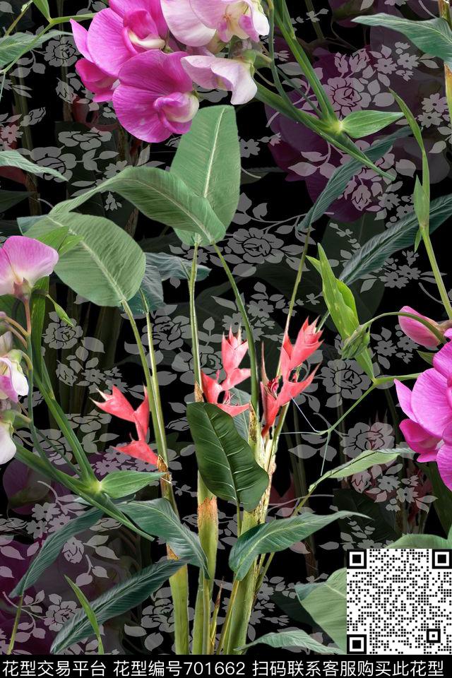 0547.jpg - 701662 - 花朵 花卉 底纹 - 数码印花花型 － 女装花型设计 － 瓦栏