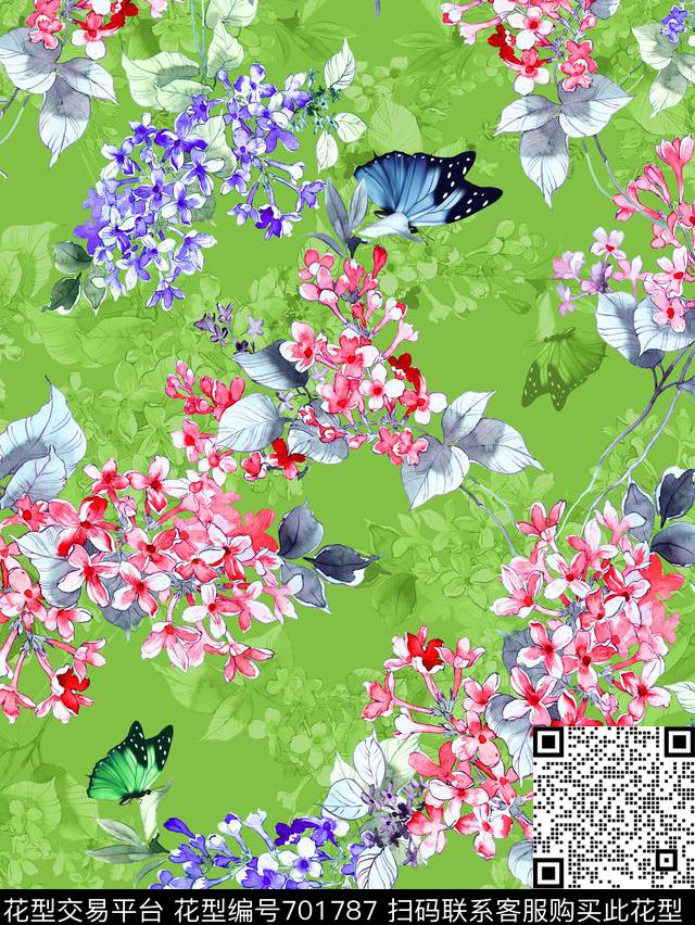 20169-8-3.jpg - 701787 - 中国风 小碎花 花卉 - 数码印花花型 － 女装花型设计 － 瓦栏