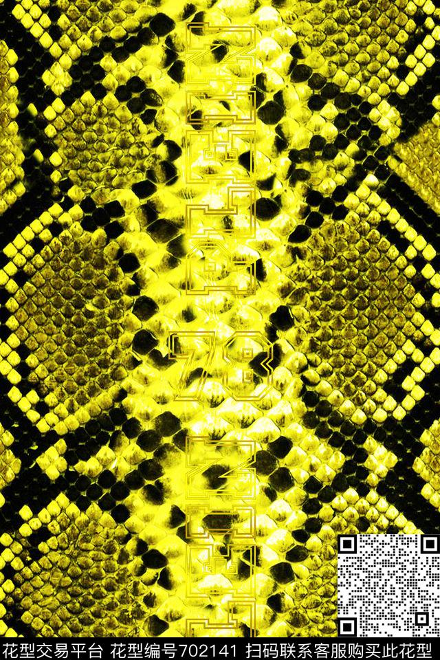 41419481snake.jpg - 702141 - 2017 snakeskin color - 数码印花花型 － 泳装花型设计 － 瓦栏
