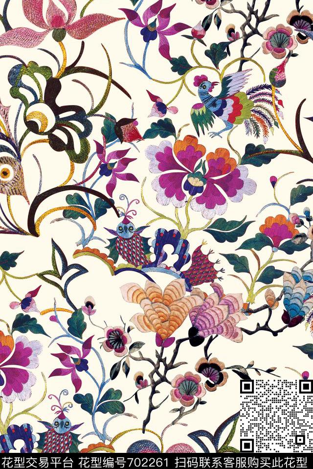 0552.jpg - 702261 - 花朵 花卉 刺绣 - 数码印花花型 － 女装花型设计 － 瓦栏