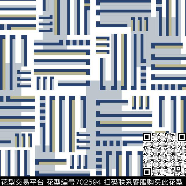 Mens line grid.jpg - 702594 - 色块 竖条 横条 - 传统印花花型 － 男装花型设计 － 瓦栏