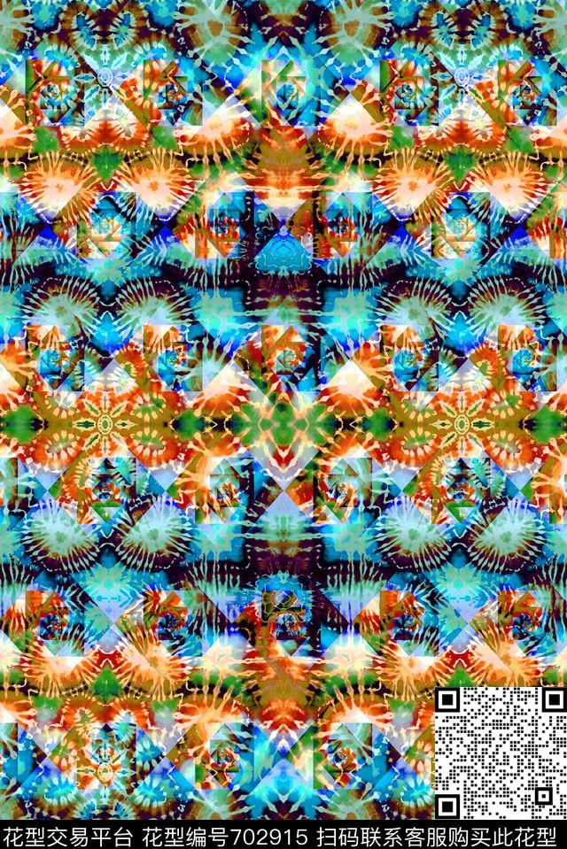 2016038D.jpg - 702915 - 几何 纹理 效果 - 数码印花花型 － 女装花型设计 － 瓦栏