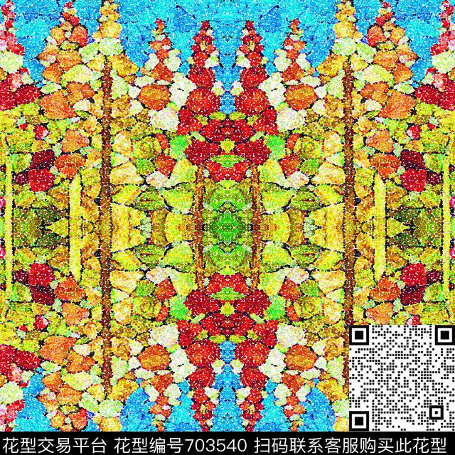 160829-cxsj-3-2.jpg - 703540 - 丝巾围巾秀场 抽象色彩 迷彩图案 - 数码印花花型 － 方巾花型设计 － 瓦栏