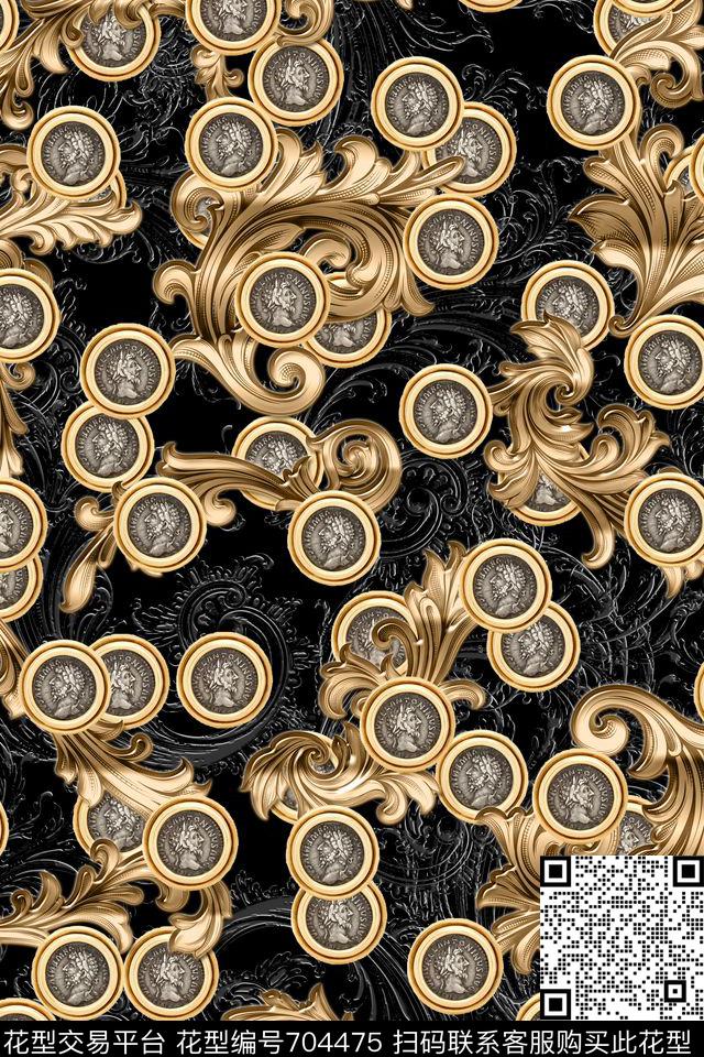 M8.3.jpg - 704475 - Gold coins menswear - 数码印花花型 － 男装花型设计 － 瓦栏