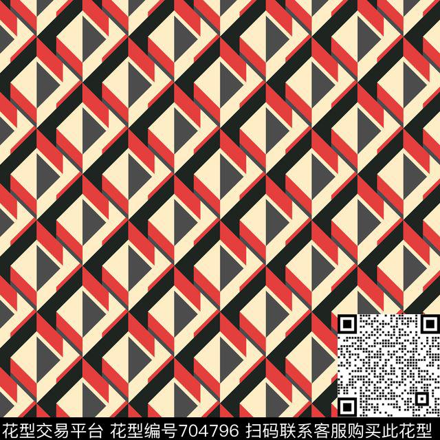 Mens diamonds.jpg - 704796 - 小方块 色块 几何 - 传统印花花型 － 男装花型设计 － 瓦栏