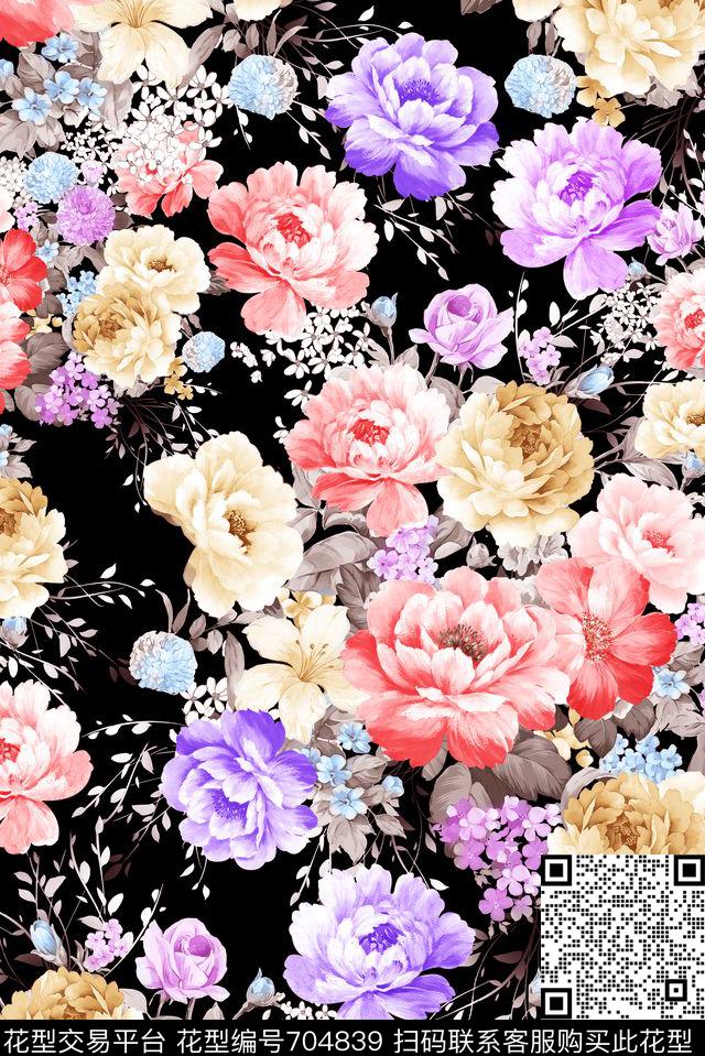 49.jpg - 704839 - 零点--女装 花朵 花卉 - 数码印花花型 － 女装花型设计 － 瓦栏