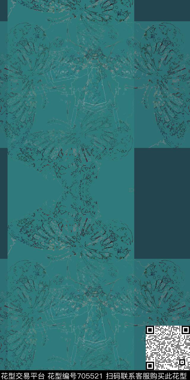 160909-青蓝雅韵-3-1.jpg - 705521 - 创意格子 格子图案 时尚抽象 - 传统印花花型 － 男装花型设计 － 瓦栏