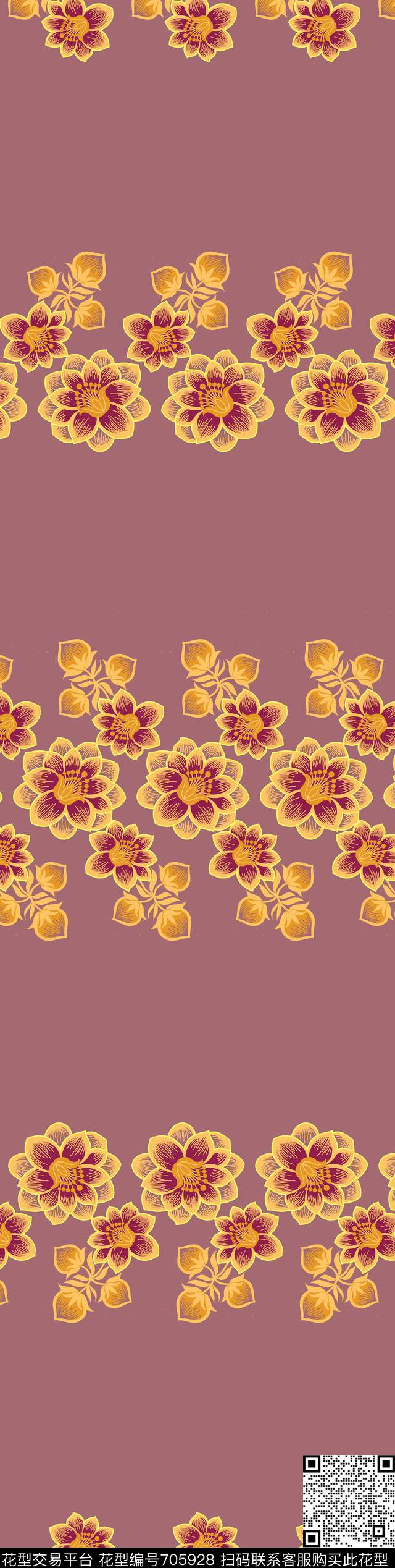 034.jpg - 705928 - 牡丹 玫瑰 荷花 - 传统印花花型 － 窗帘花型设计 － 瓦栏