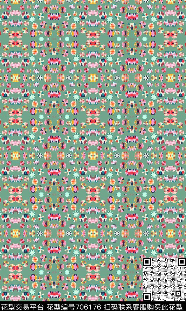 1609011-迷彩-3-1.jpg - 706176 - 迷彩图案 抽象花卉 时尚抽象 - 数码印花花型 － 女装花型设计 － 瓦栏