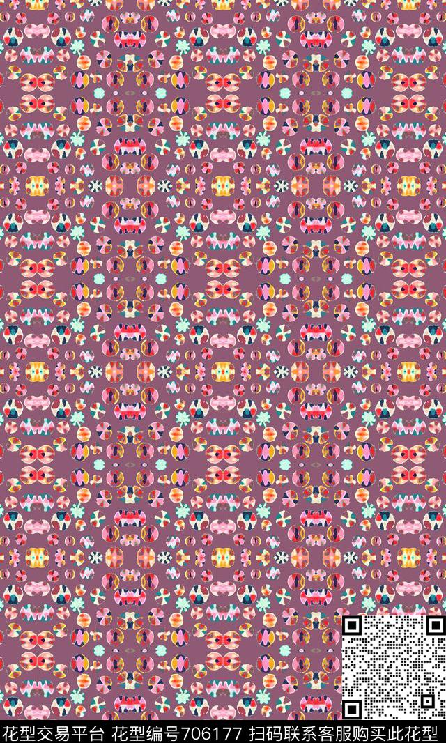 1609011-迷彩-3-2.jpg - 706177 - 迷彩图案 抽象花卉 时尚抽象 - 数码印花花型 － 女装花型设计 － 瓦栏