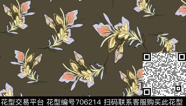 2017-0915.jpg - 706214 - 树叶 米兰时装 抽像花叶 - 传统印花花型 － 女装花型设计 － 瓦栏