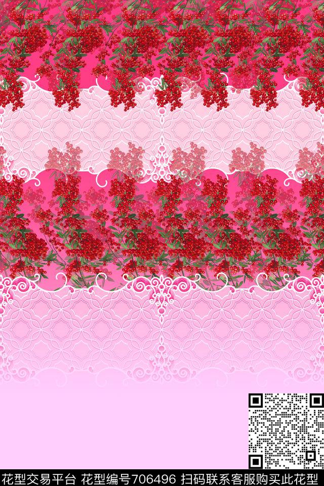 MAX468.tif - 706496 - MAX-女装花卉 手绘花卉 蕾丝 - 数码印花花型 － 女装花型设计 － 瓦栏