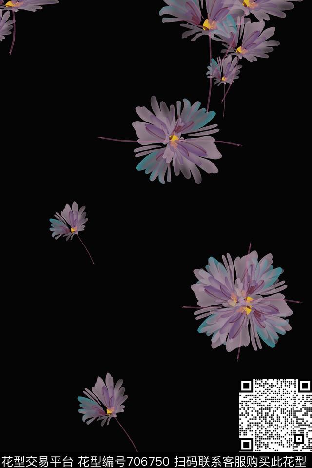 拼接小花.jpg - 706750 - 花朵 手绘 彩色 - 数码印花花型 － 女装花型设计 － 瓦栏